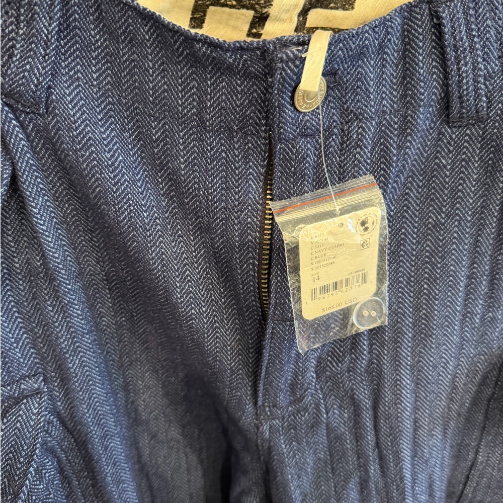 Free People Blue Textured Cargo Pants 🔥 - Picture 4 of 4